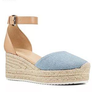 NINE WEST Sz 8.5 jean closed toe espredill wedge OUT OF STOCK